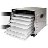 6-Tray Black Electric Food Dehydrator with Glass Door