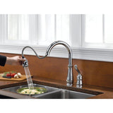 Delta Leland Chrome 1-Handle Deck-Mount Pull-Down Handle Kitchen Faucet