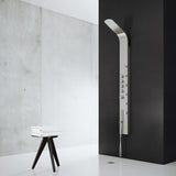 Brielle 70.5 in. 6-Jet High Pressure Shower Panel System with Rainhead Fixed Handheld Dual Shower in Stainless Steel