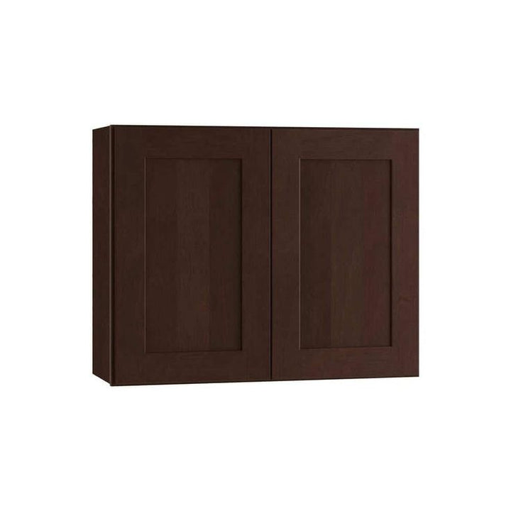 Home Decorators Collection Newport 33 in. W x 12 in. D x 24 in. H Assembled Plywood Wall Bridge Kitchen Cabinet in Manganite with Soft Close