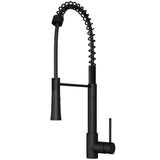 Laurelton Single-Handle Pull-Down Sprayer Kitchen Faucet in Matte Black - Super Arbor