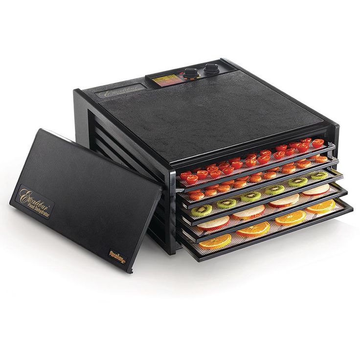 5-Tray Black Electric Food Dehydrator with Variable Temperatures and 26-hour Timer and Automatic Shut Off