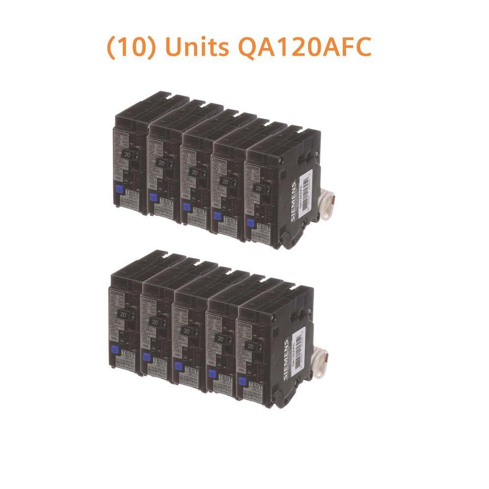 20 Amp Single Pole Combination AFCI Circuit Breakers (10-Pack) - Super Arbor