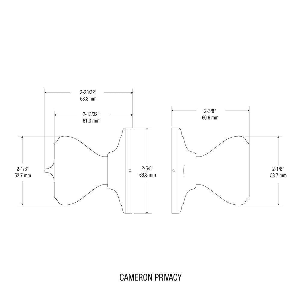 Cameron Satin Nickel Privacy Bed/Bath Door Knob Featuring Microban Antimicrobial Technology - Super Arbor