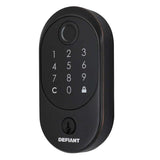 Defiant Hubspace Aged Bronze Round Biometric Fingerprint Electronic Touchpad Deadbolt