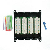 Structured Media Twist and Mount Patch Panel with 24 Cat 5e Ports - Black - Super Arbor
