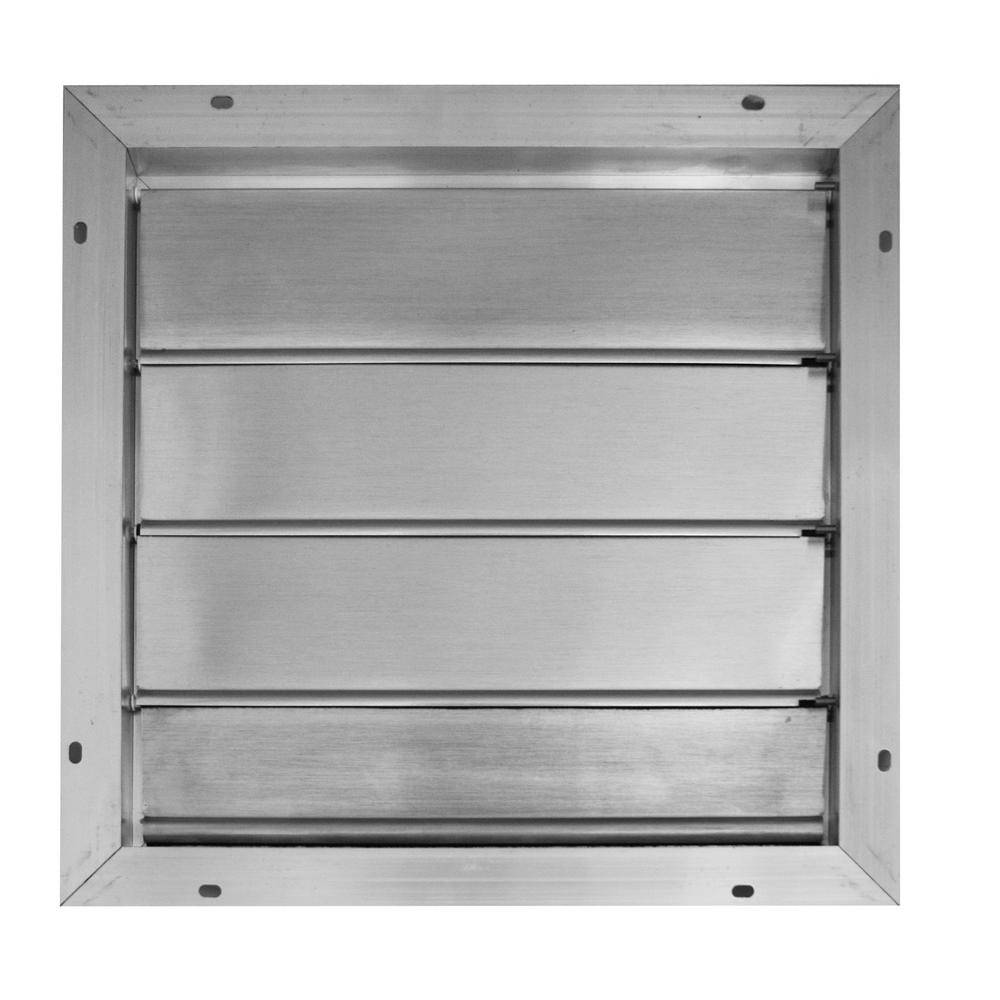 16.75 in. x 16.75 in. Square Aluminum Aluminum Automatic Shutter Gable Louver Vent - Super Arbor