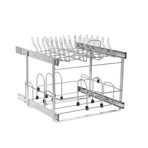 Simply Put 20.5-in W x 19.74-in H 2-Tier Pull Out Metal Soft Close Baskets & Organizers