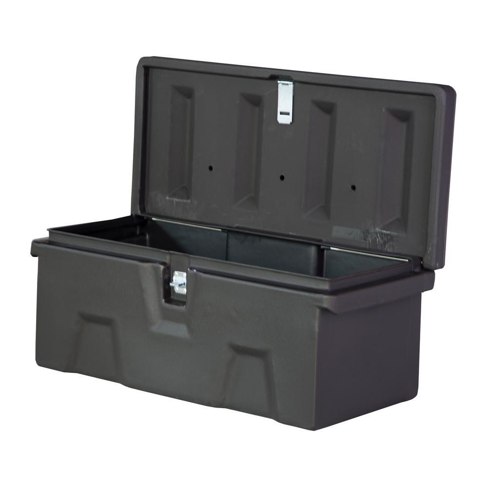 13.5 in. x 15 in. x 32 in. Matte Black Plastic All-Purpose Truck Tool Box Chest - Super Arbor