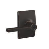 Custom Latitude Matte Black Century Trim Keyed Entry Door Lever - Super Arbor