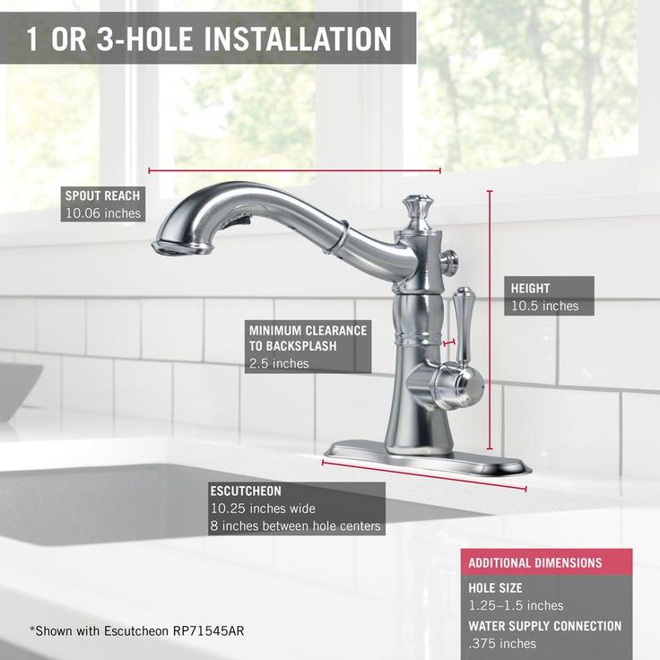 Delta Cassidy Chrome 1-Handle Deck-Mount Pull-Out Handle Kitchen Faucet