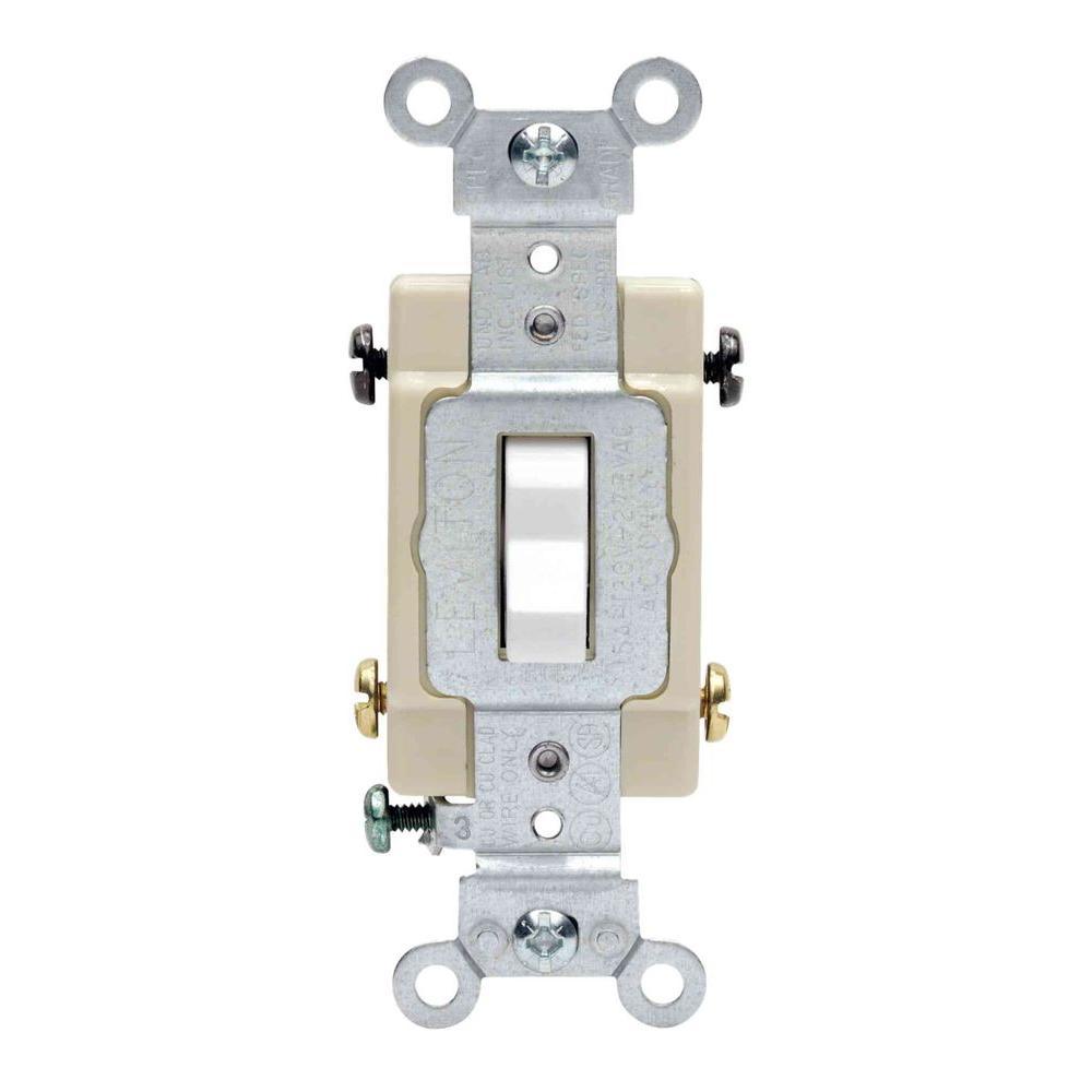 20 Amp 4-Way Preferred Toggle Switch, White - Super Arbor