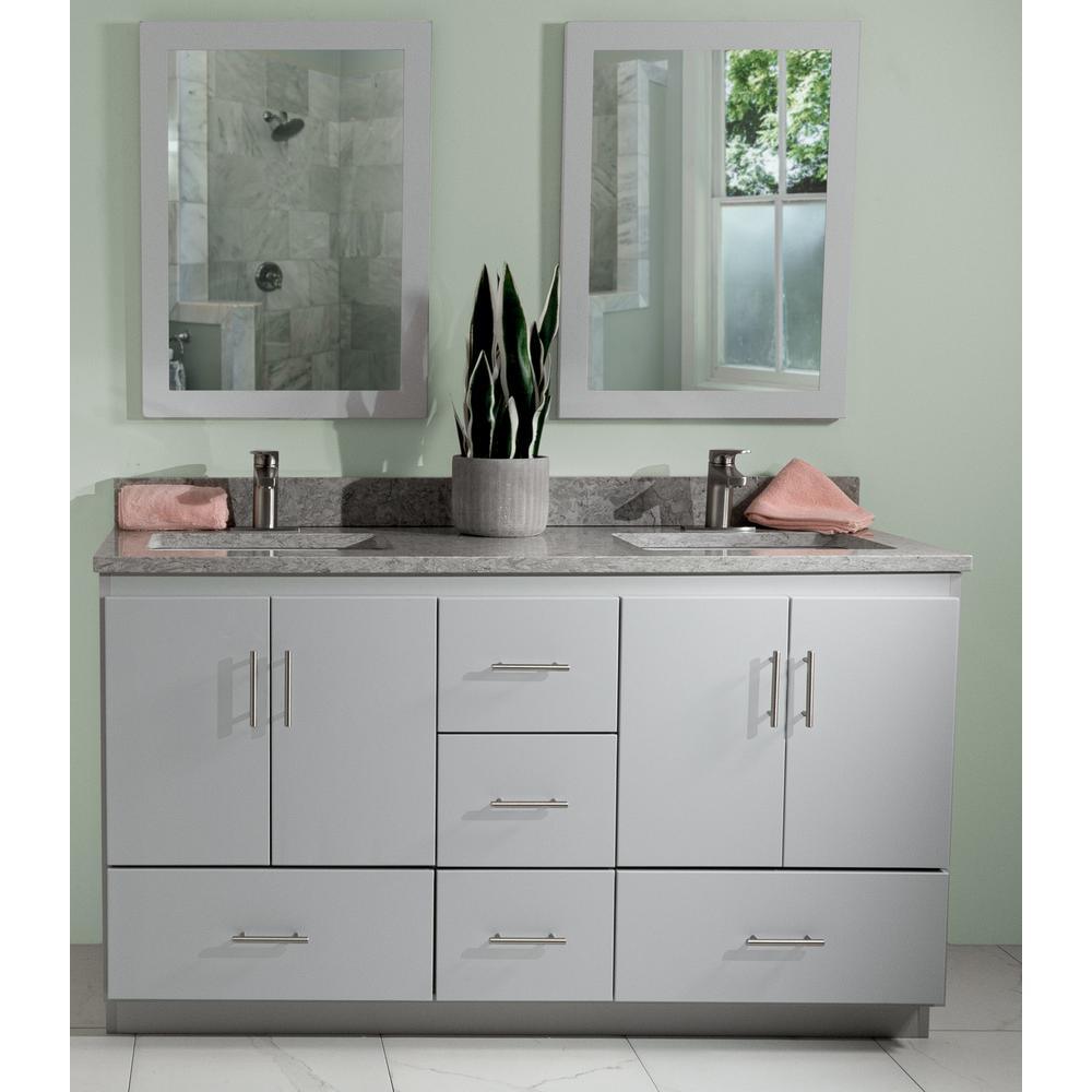Ultraline 60 in. W x 21 in. D x 34.5 in. H Vanity for Double Basins Cabinet Only in Natural Alder - Super Arbor