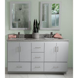 Ultraline 60 in. W x 21 in. D x 34.5 in. H Vanity for Double Basins Cabinet Only in Natural Alder - Super Arbor