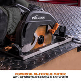 15 Amp 7-1/4 in. Circular Track Saw Kit with 40 in. Track, Electric Brake and Multi-Material Blade - Super Arbor