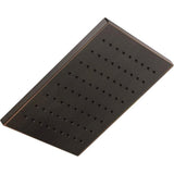 1-Spray 11.8 in. Single Wall Mount Square Fixed Rain Shower Head in Matte Black - Super Arbor