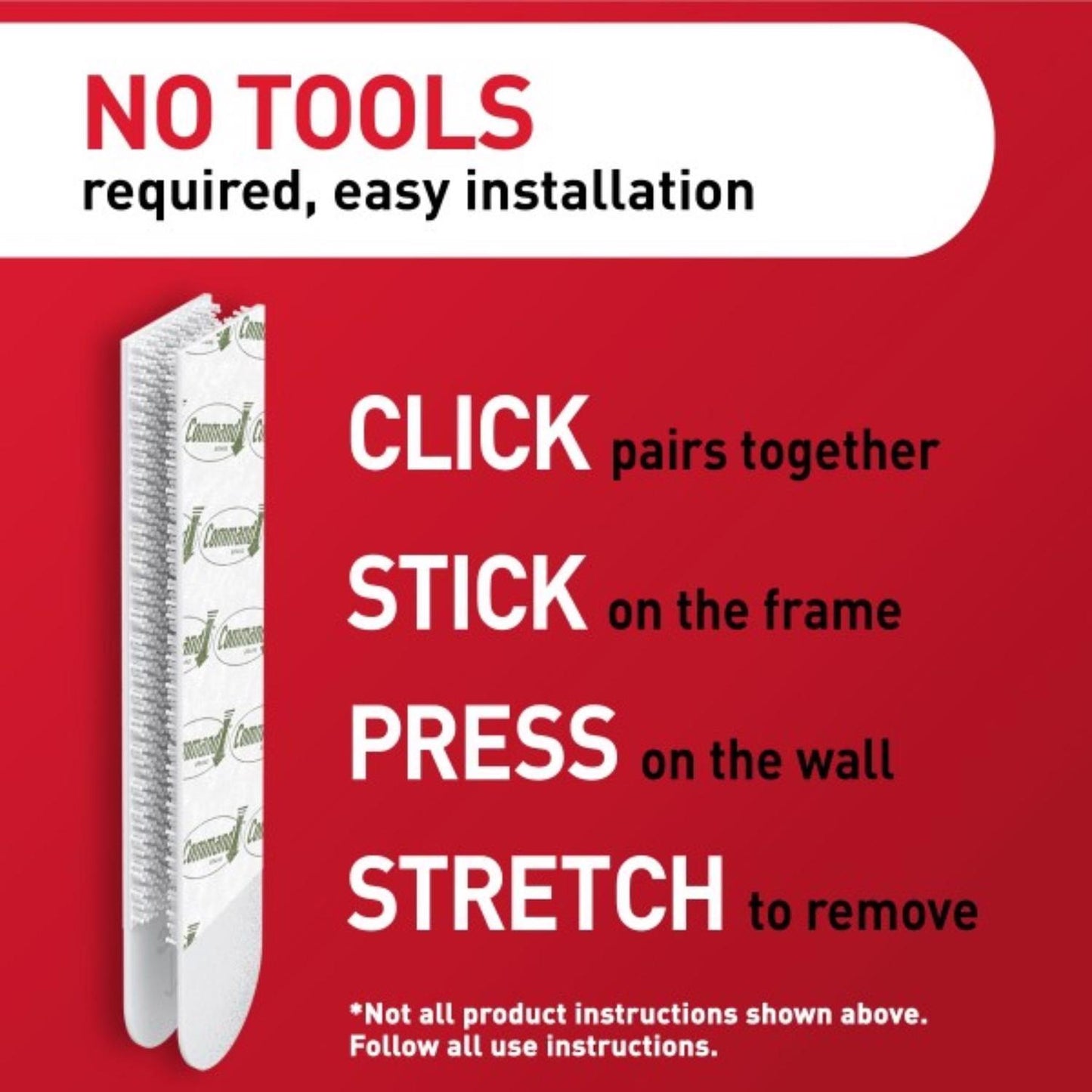 3M Command White Large Picture Hanging Strips, 16 lb Hold, 12 Pack