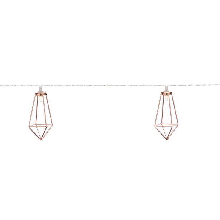 12 ft. 10-Light Battery Operated  Metal Indoor Integrated LED String Lights