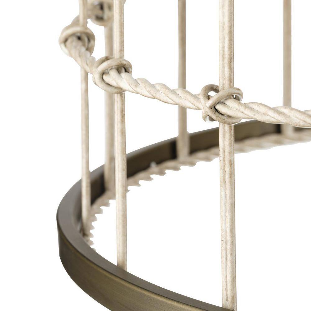Progress Lighting Lattimore Collection 22 in. 5-Light Aged Brass Coastal Chandelier