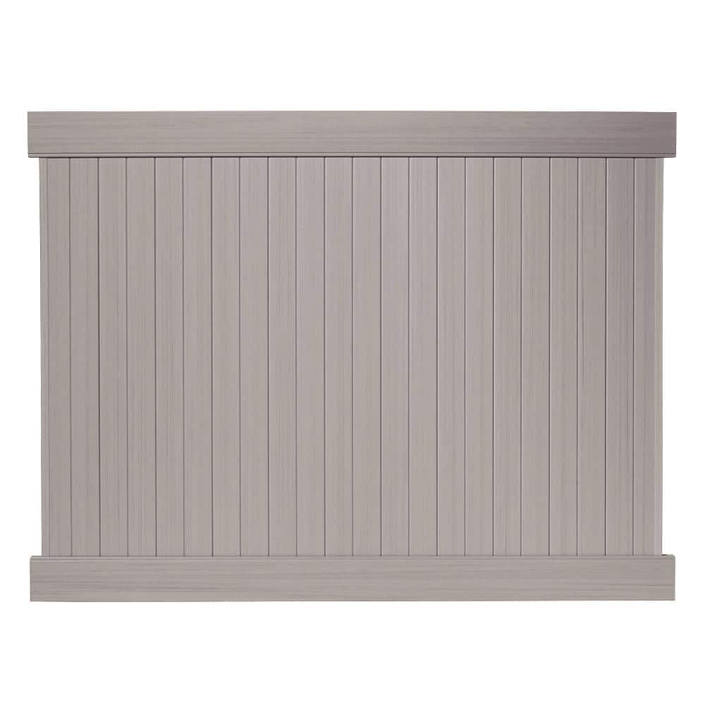 Veranda 6 ft. H x 8 ft. Aged Cedar Vinyl Privacy Fence Panel Kit