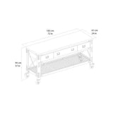 Duramax Building Products 72 in. W x 24 in. D 3-Drawer Rolling Industrial Workbench with Wood Top, Aged Macadamia