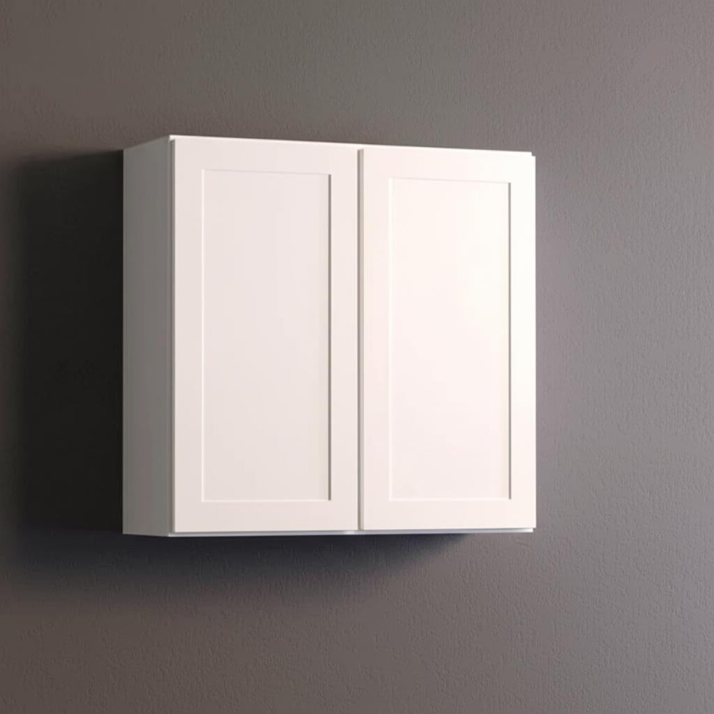 Hampton Bay Courtland Shaker Wall Kitchen Cabinet in Polar White