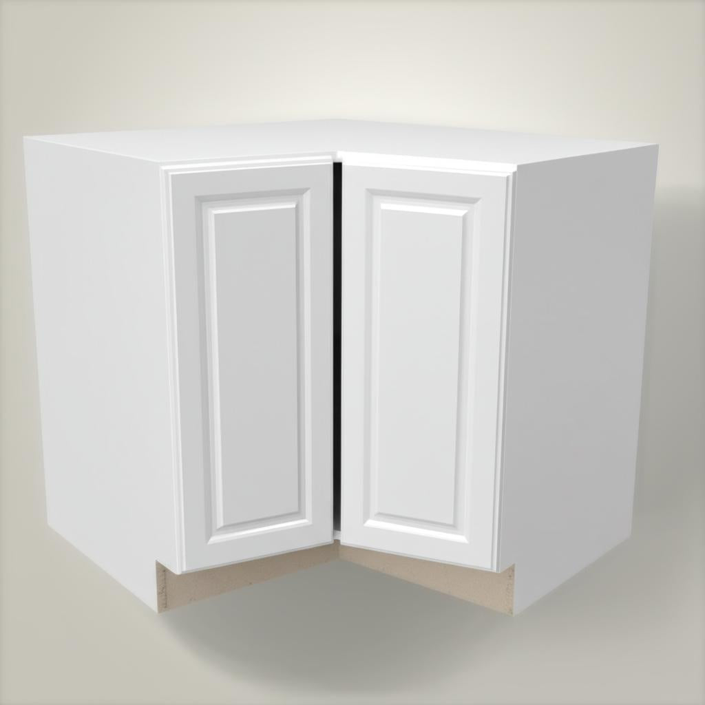 Hampton Bay Designer Series Elgin Lazy Susan Corner Base Kitchen Cabinet in White