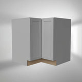Hampton Bay Designer Series Melvern Lazy Susan Corner Base Kitchen Cabinet in Heron Gray