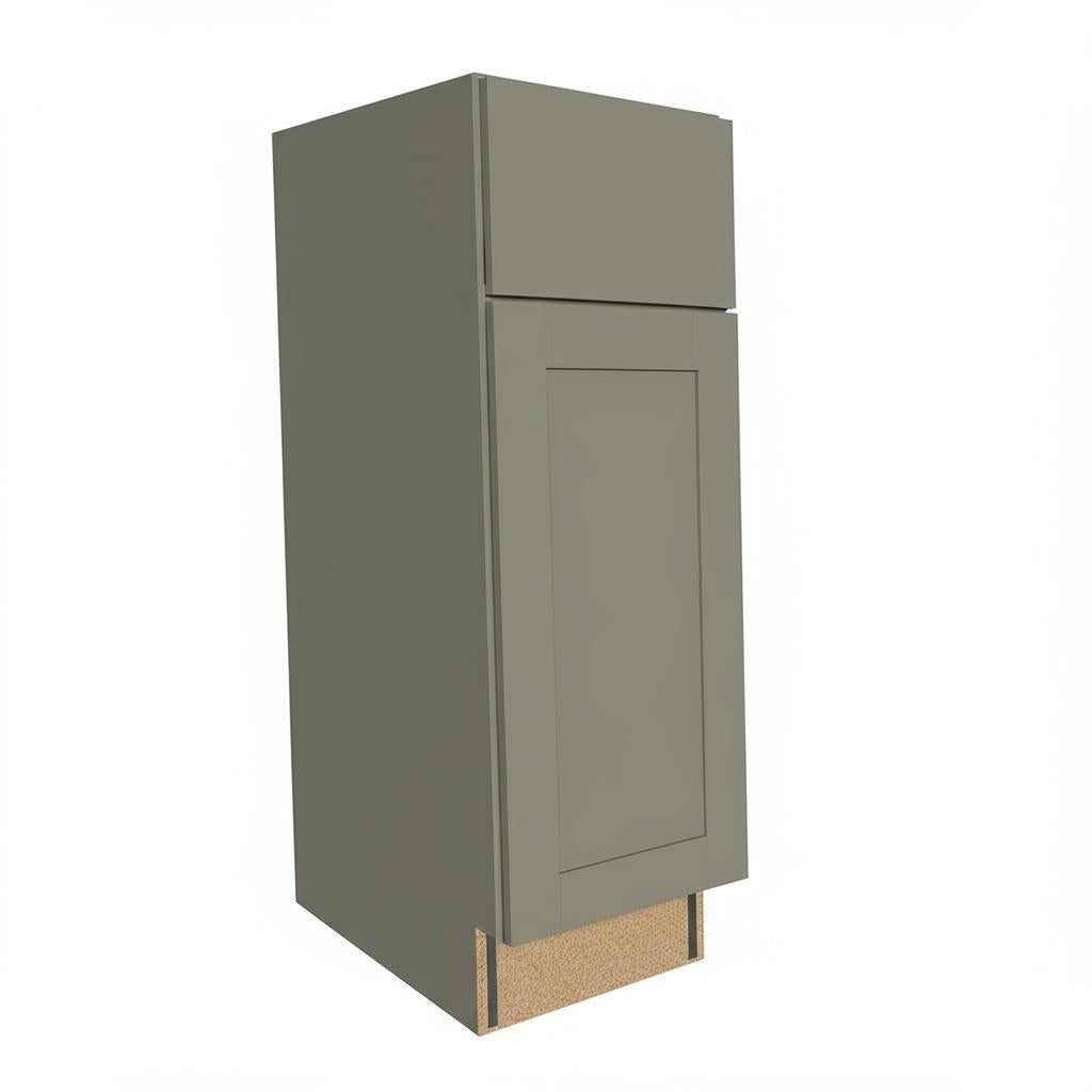 Hampton Bay Westfield Dusk Gray Shaker Base Kitchen Cabinet - 12 in. W x 23.75 in. D x 35 in. H