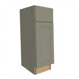 Hampton Bay Westfield Dusk Gray Shaker Base Kitchen Cabinet - 12 in. W x 23.75 in. D x 35 in. H