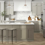 Hampton Bay Westfield Dusk Gray Shaker Base Kitchen Cabinet - 12 in. W x 23.75 in. D x 35 in. H