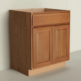 Hampton Bay Hampton 30 in. Medium Oak Base Kitchen Cabinet with Drawer Glides
