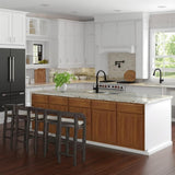 Hampton Bay Hampton 30 in. Medium Oak Base Kitchen Cabinet with Drawer Glides