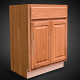 Hampton Bay Hampton 27-Inch Medium Oak Base Kitchen Cabinet