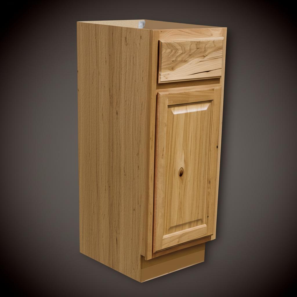 Hampton Bay Natural Hickory Base Kitchen Cabinet with Ball-Bearing Glides