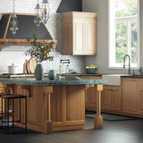 Hampton Bay Natural Hickory Base Kitchen Cabinet with Ball-Bearing Glides