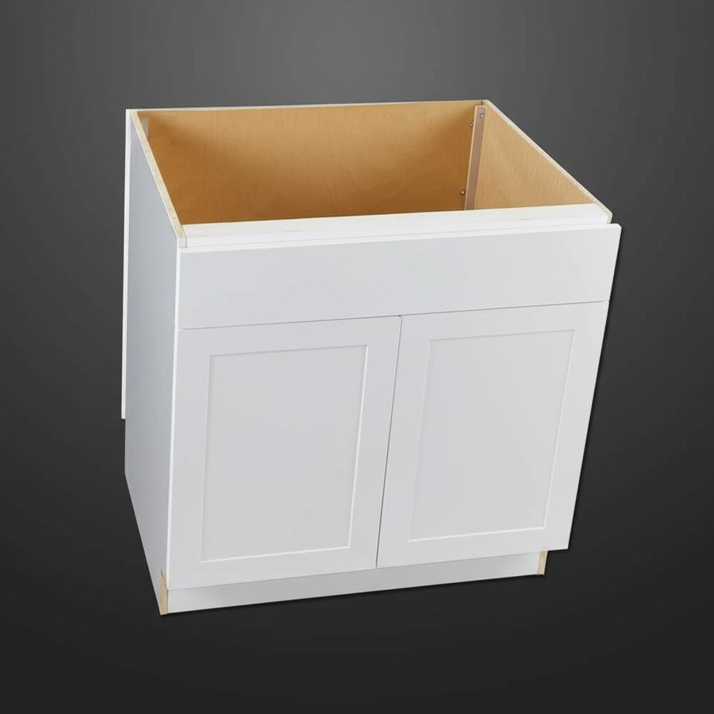 Hampton Bay Cambridge White Shaker Assembled Base Kitchen Cabinet with Soft Close Door