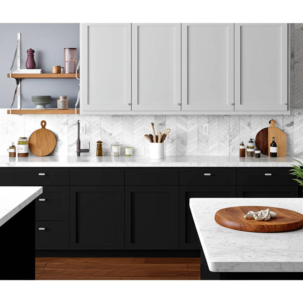 Hampton Bay Avondale 21 in. W x 24 in. D x 34.5 in. H Ready-to-Assemble Plywood Shaker Base Kitchen Cabinet in Raven Black