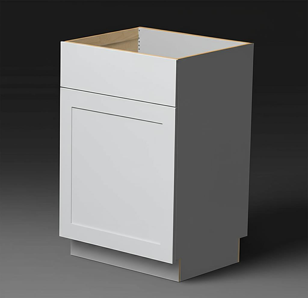 Hampton Bay Cambridge Gray Shaker Assembled Base Cabinet with Soft Close Drawer