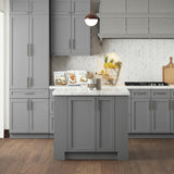 Hampton Bay Designer Series Melvern Storm Gray Shaker Assembled Base Kitchen Cabinet