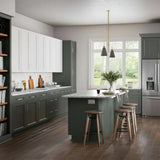 Hampton Bay Designer Series Melvern Shaker Base Kitchen Cabinet in Forest
