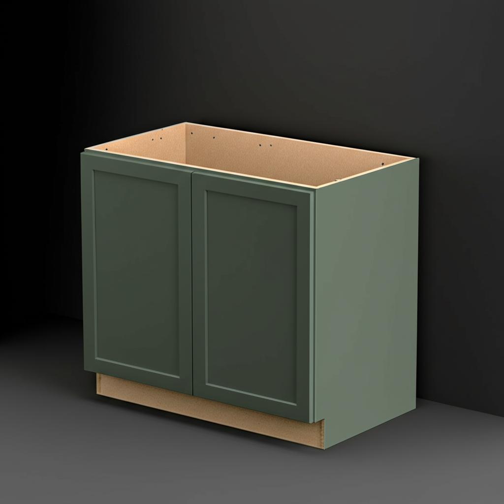 Hampton Bay Designer Series Melvern Shaker Base Kitchen Cabinet in Forest
