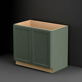 Hampton Bay Designer Series Melvern Shaker Base Kitchen Cabinet in Forest