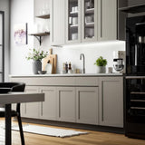Hampton Bay Courtland Shaker Base Kitchen Cabinet in Sterling Gray