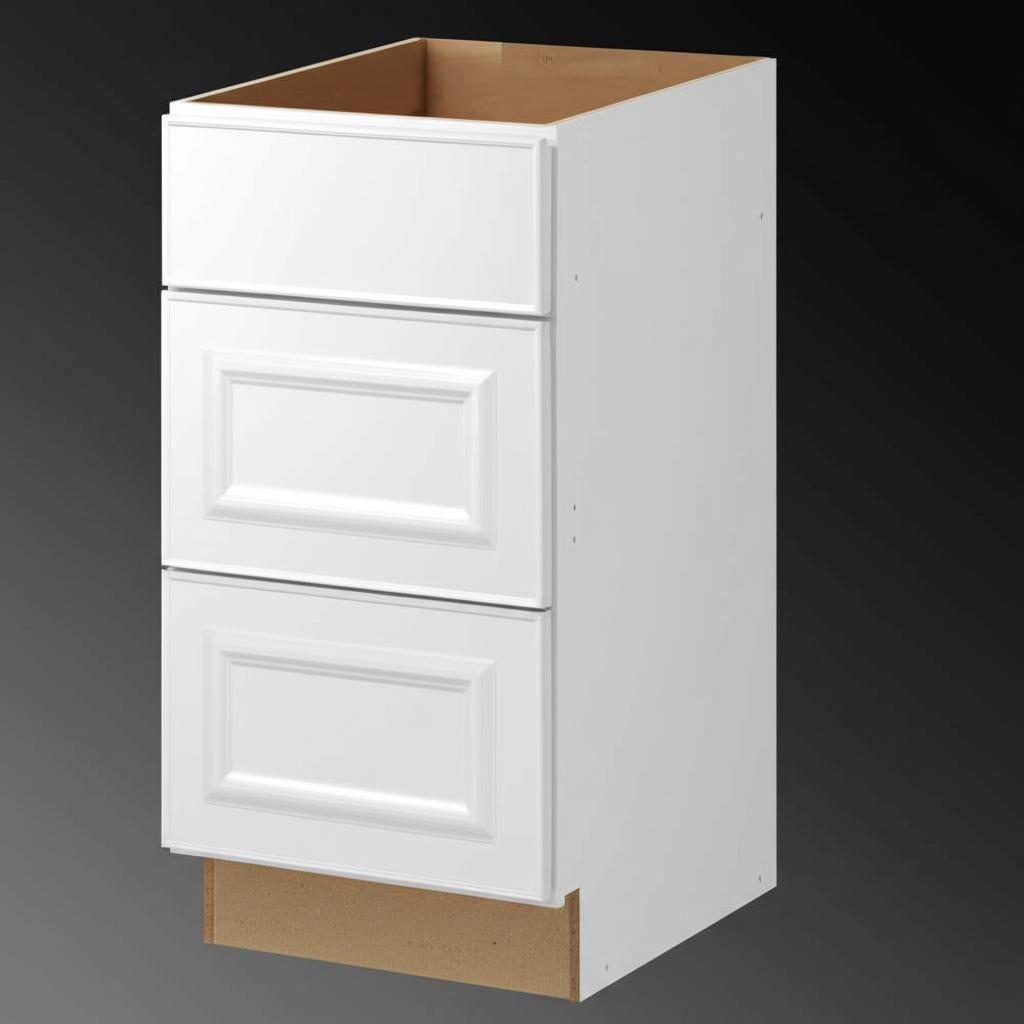 Hampton Bay Satin White Drawer Base Kitchen Cabinet
