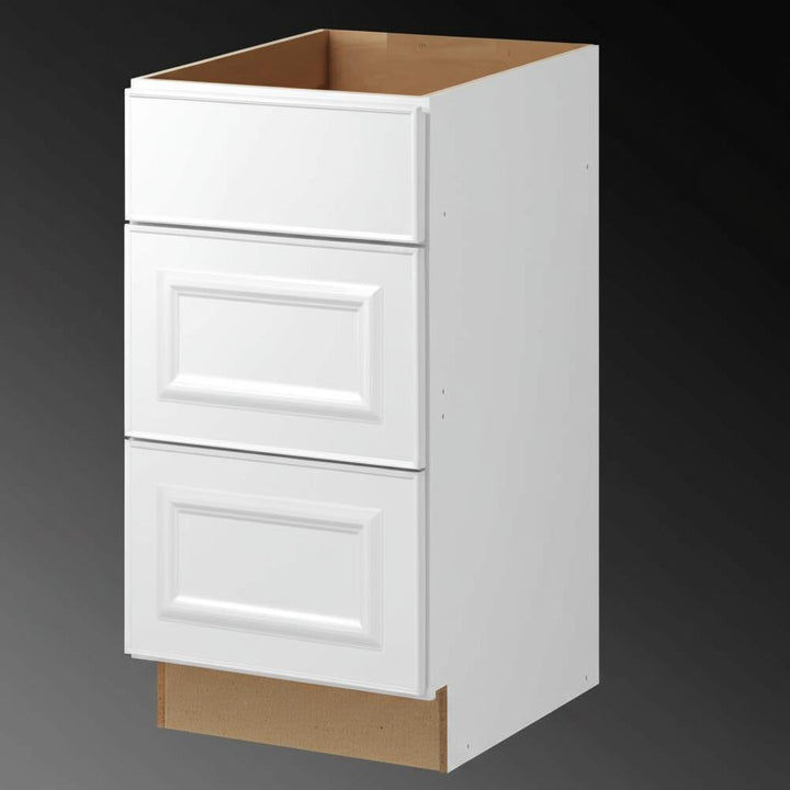 Hampton Bay Satin White Drawer Base Kitchen Cabinet