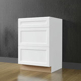 Hampton Bay Designer Series Melvern Assembled Drawer Base Kitchen Cabinet in White