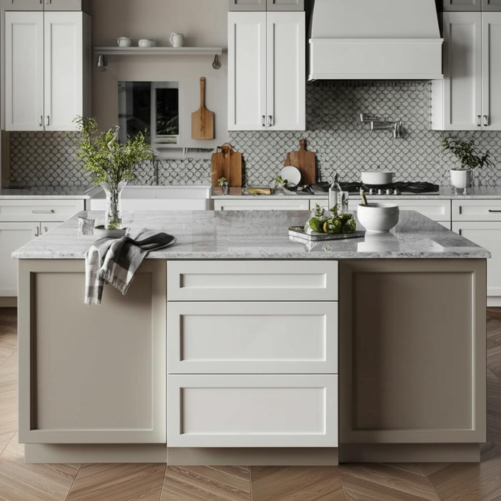 Hampton Bay Designer Series Melvern Assembled Drawer Base Kitchen Cabinet in White