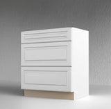 Hampton Bay Designer Series Elgin Assembled Pots and Pans Drawer Base Kitchen Cabinet in White