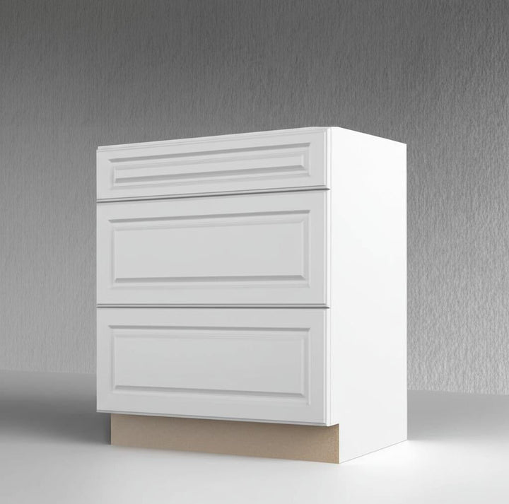Hampton Bay Designer Series Elgin Assembled Pots and Pans Drawer Base Kitchen Cabinet in White